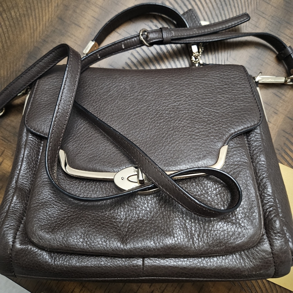 Coach Madison Sadie Flap Espresso Leather Satchel - Picture 5 of 8
